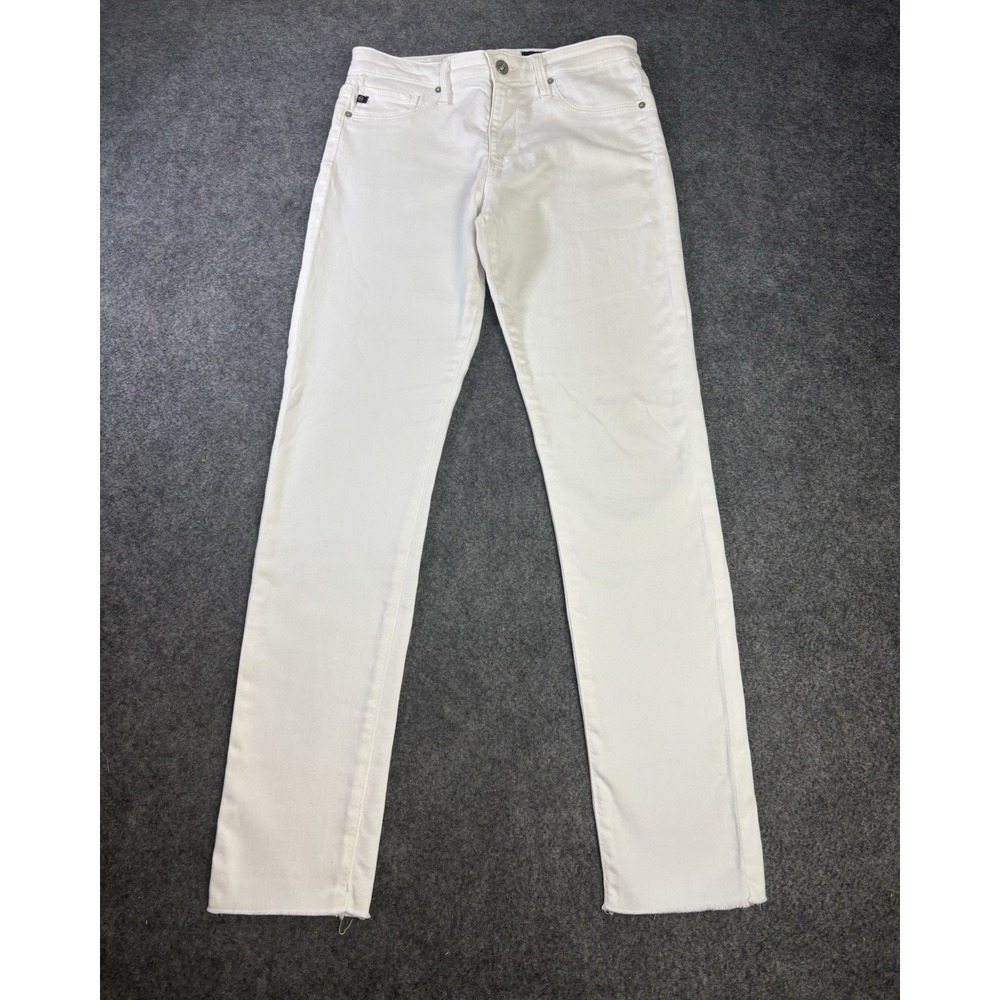 AG Adriano Goldschmied Farrah Skinny Ankle Jeans White High Rise 27R